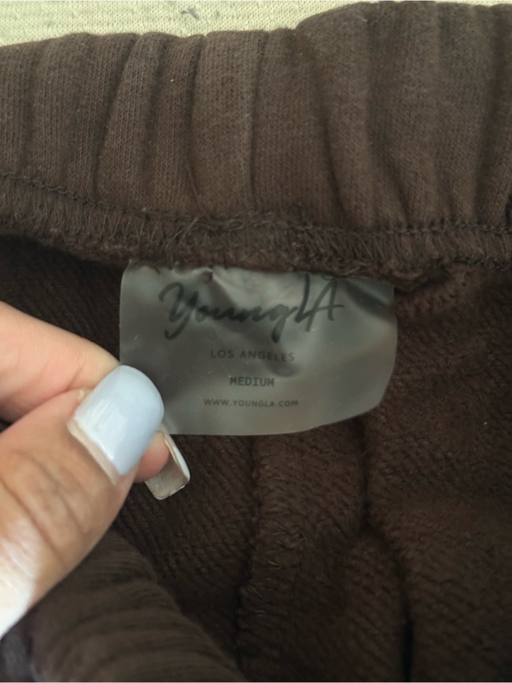 YoungLA Brown Fleece Jogger Sweatpants - Picture 3 of 3